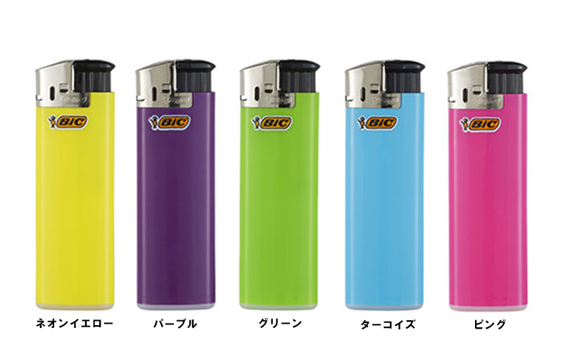 Bic®電子式ガスライター ネオンカラー