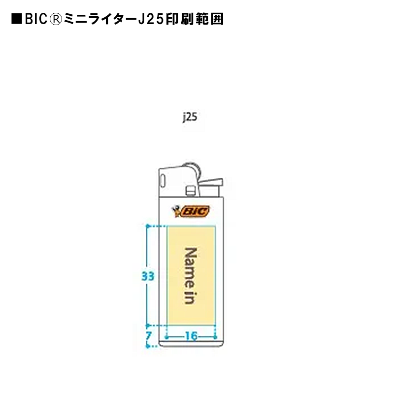 BICミニライター印刷範囲